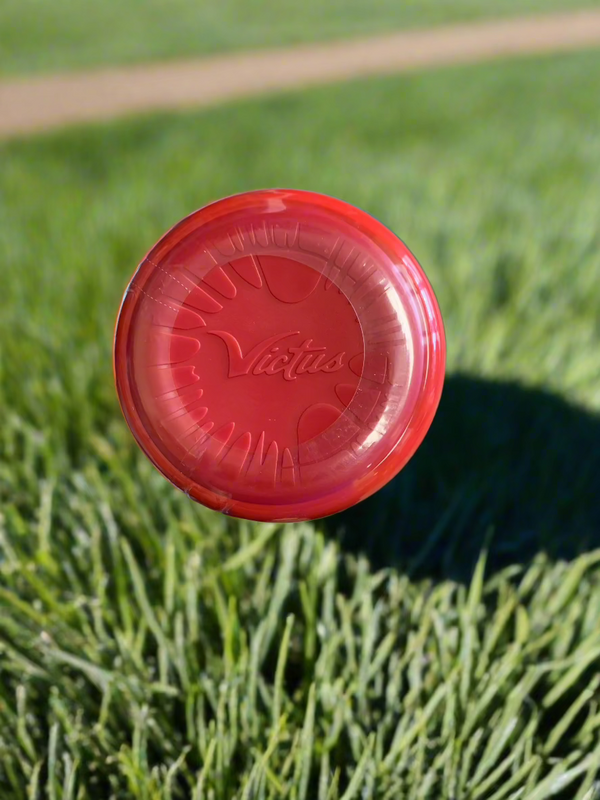 Close-up of the end cap on the Victus Vibe Crayon USA -10 Baseball Bat