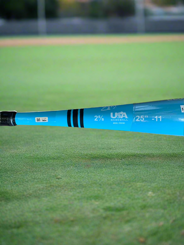 Close-up of the certification for the Victus Vibe Crayon USA -11 T-Ball Bat