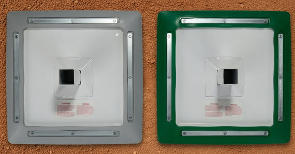 Underneath view of the Rawlings Jack Corbett® Double First Base - Green