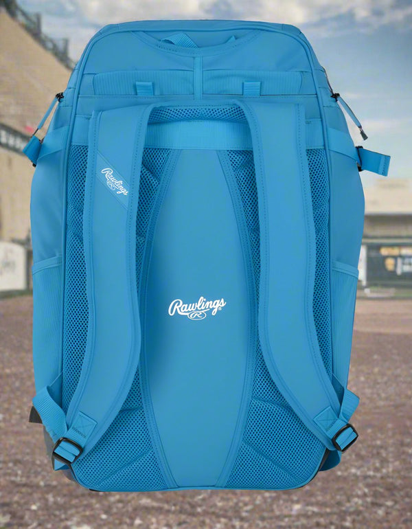 Rear view of the Rawlings Legion 2 Player's Backpack