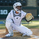 Player catching with the Easton MAV X Adult Catchers Kit