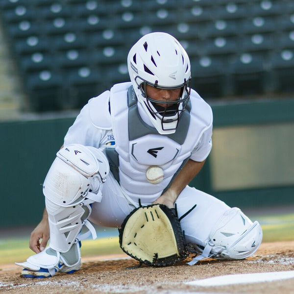 Player catching with the Easton MAV X Adult Catchers Kit