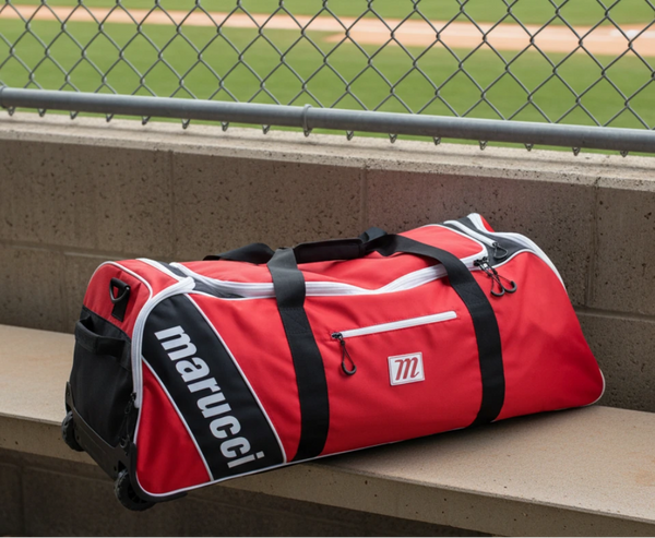 Side view of the Marucci Stockade V2 Wheeled Duffel