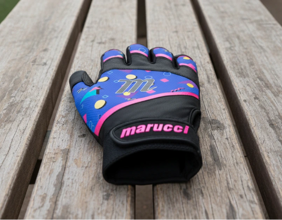 Marucci Foxtrot Tee Ball Youth Batting Glove - Black/Pink