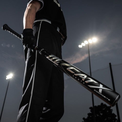 Player walking with Marucci Cat X Vanta Composite -5 USSSA Big Barrel