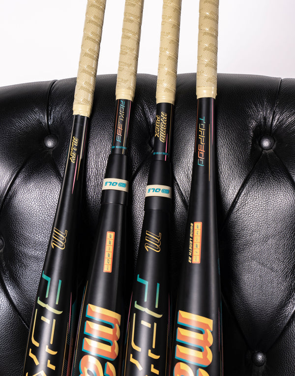 Close-u of the certification stamps on 2027 Marucci CATX RCKLESS Hybrid -3 BBCOR Baseball Bats
