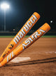 Close-up of the barrel of the Marucci Asura Glow Citrus Spark -10 Fastpitch Bat