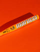 Close-up of the barrel of the Marucci Asura Glow Citrus Spark -11 Fastpitch Bat