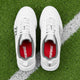 Overhead view of the Marucci CFT Youth Turf Shoe - White