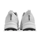 View of the heels of the Marucci CFT Youth Turf Shoe - White