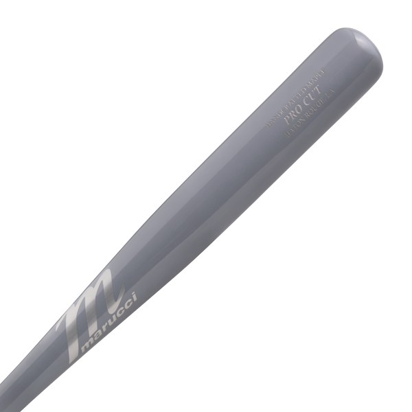 Close-up of the barrel on the Marucci Pro Cut Maple Wood Bat
