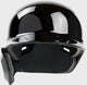 Front view of the Rawlings MACH Single Ear Left Handed Batting Helmet - Black