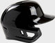 Right side view of the Rawlings MACH Single Ear Left Handed Batting Helmet - Black