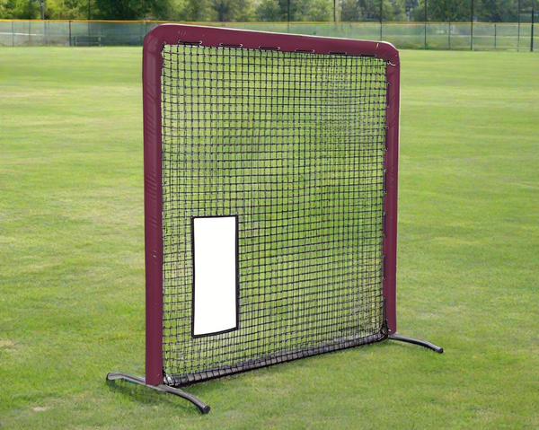 Bullet Fastpitch Softball Screen (7' x 7') - Maroon