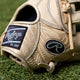 Close-up of the embossed pattern on the shell of the Rawlings Heart of the Hide PROR3039-6CCC 12.75" Baseball Glove