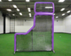 Bullet L-Screen with Overhead Protector (7' x 7') - Purple