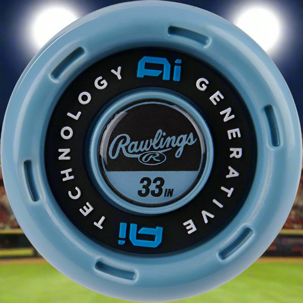 Knob of the 2025 Rawlings Clout AI™ -3 BBCOR Baseball Bat