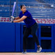 Pro player Tiare Jennings swinging the 2027 Rawlings Halo Fastpitch Bat