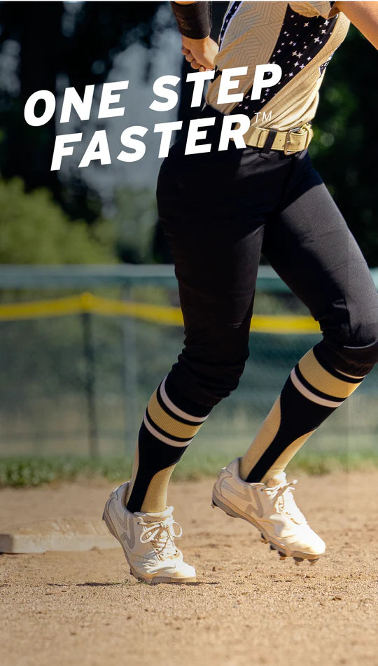 Player running in the Ringor® Pro 2 Women's Metal Fastpitch Cleat - White