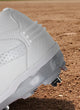 Close-up of the heel on the Ringor® Pro 2 Women's Metal Fastpitch Cleat - White