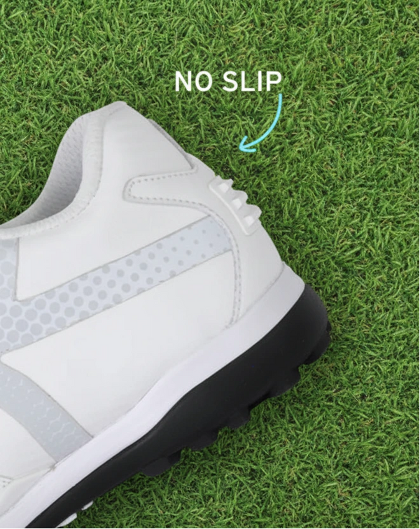Close-up of the heel of the Ringor® Pro 2 Women's Fastpitch Turf Shoe - White