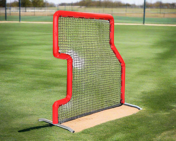 Bullet Baseball and Fastpitch L-Screen Combo (7' x 7') - Red