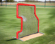 Bullet Baseball and Fastpitch L-Screen Combo (7' x 7') - Red