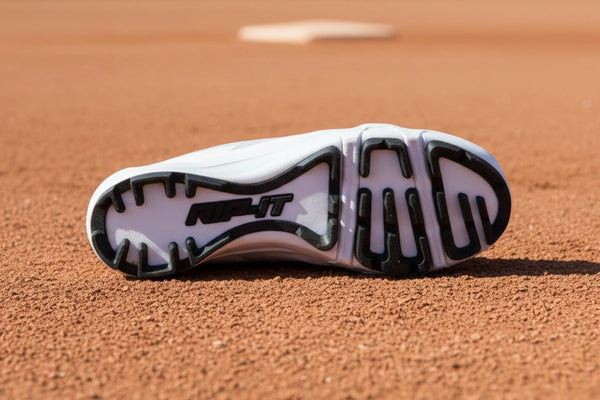 View of the cleat pattern on the Ringor® Pro 2 Women's Molded Fastpitch Cleat - White