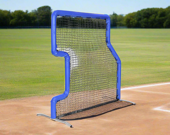 Bullet Baseball and Fastpitch L-Screen Combo (7' x 7') - Royal