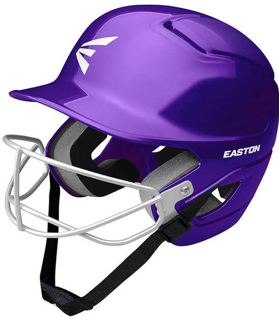 Easton Alpha T-Ball Batting Helmet with Mask and chin strap - Purple