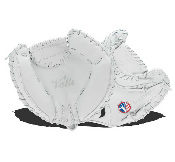 Front and back views of the Valle Eagle 32HW Half Web Catcher's Trainer Mitt