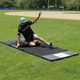 Player practicing with the Safe Slide Baseball/Softball Sliding Mat