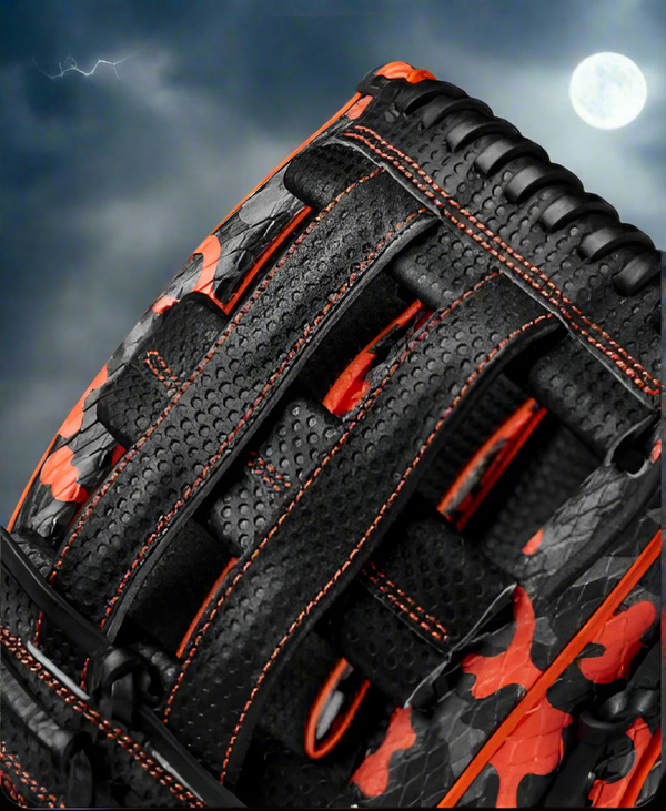 Close-up of the web on the Wilson Custom A2000 SC1777SS 12.75" Baseball Glove - GOTM October 2024