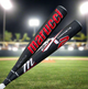 Close-up of the barrel on the Marucci CatX2 Composite -8 Senior League USSSA Big Barrel Baseball Bat