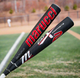 Close-up of the barrel of the Marucci CatX2 Composite -10 Senior League USSSA Big Barrel Baseball Bat