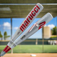 Close-up of the barrel of the Marucci CatX2 Composite -10 Senior League USA Baseball Bat