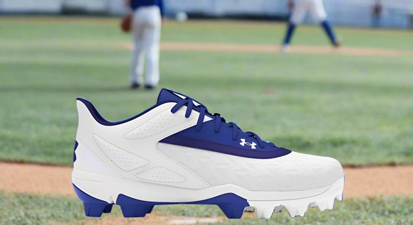 Under Armour Leadoff Low RM Jr. 3.0 Youth Molded Cleat - Royal/White