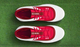 Top view of the Under Armour Leadoff Low RM Jr. 3.0 Youth Molded Cleat - Red/White