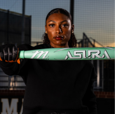 Elite player holding the Marucci Asura -10 Fastpitch Bat