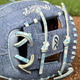 Close-up of the web on the Rawlings Heart of the Hide May 2026 "Gold Glove Club" 11.75" Baseball Glove
