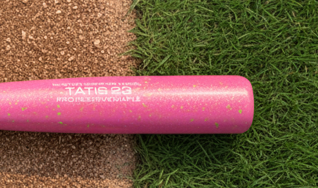 Close-up of the label on the barrel of the Victus Fernando Tatis TATIS23 Pro Reserve Maple Wood Baseball Bat