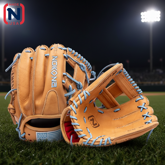 Nokona S1 Edge All American™ 10.5" I-Web Youth Baseball Gloves - Tan/Columbia