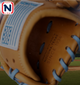 Close-up of the USA flag logo on the wrist of the Nokona S1 Edge All American™ 10.5" I-Web Youth Baseball Glove - Tan/Columbia