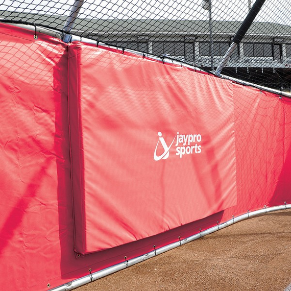 Close-up of the thud pad inside the Bomber Elite Rolling Batting Cage
