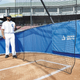 Inside of the Bomber Elite Rolling Batting Cage