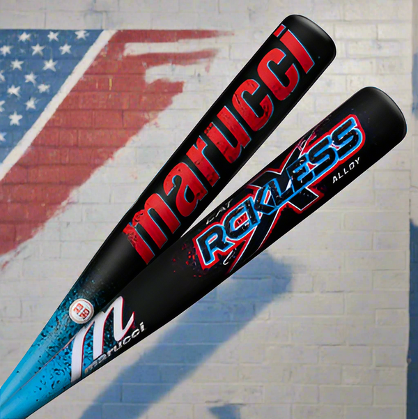 Close-up of the barrel on the 2026 Marucci CATX RCKLESS -3 BBCOR Baseball Bat