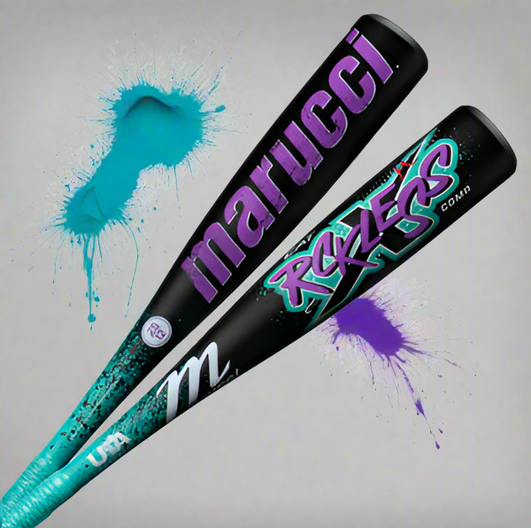 Close-up of the barrel of the 2026 Marucci CATX RCKLESS Composite USA -13 Tee Ball Bat