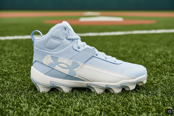 Under Armour Youth Harper 10 RM Jr. Baseball Cleats - Blue Calm/Stone