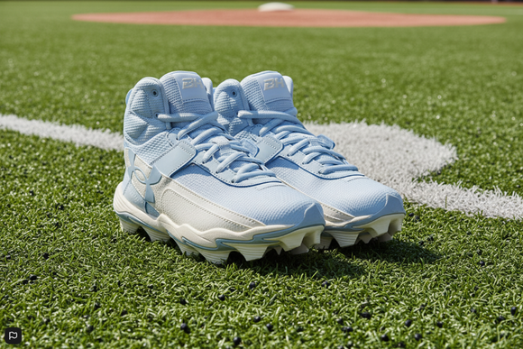 Under Armour Youth Harper 10 RM Jr. Baseball Cleats - Blue Calm/Stone