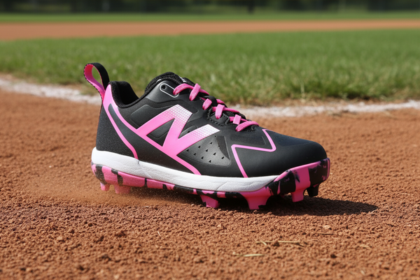 New Balance Youth Romero Duo Molded Cleat - Black/Pink